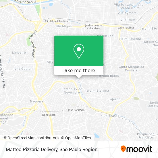 Mapa Matteo Pizzaria Delivery