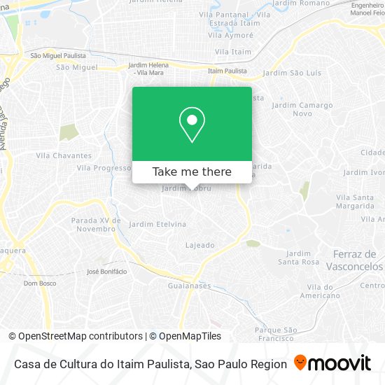 Mapa Casa de Cultura do Itaim Paulista