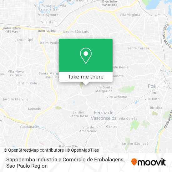 Sapopemba Indústria e Comércio de Embalagens map