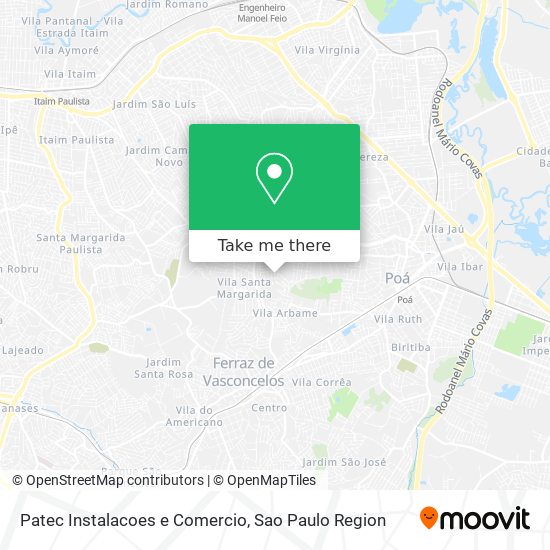 Mapa Patec Instalacoes e Comercio