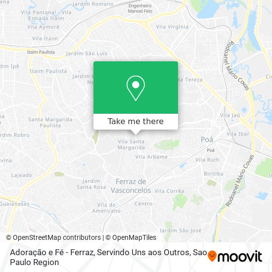 Adoração e Fé - Ferraz, Servindo Uns aos Outros map