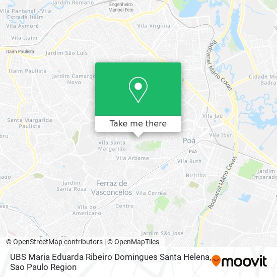 Mapa UBS Maria Eduarda Ribeiro Domingues Santa Helena