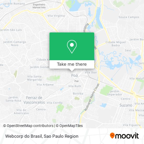 Mapa Webcorp do Brasil