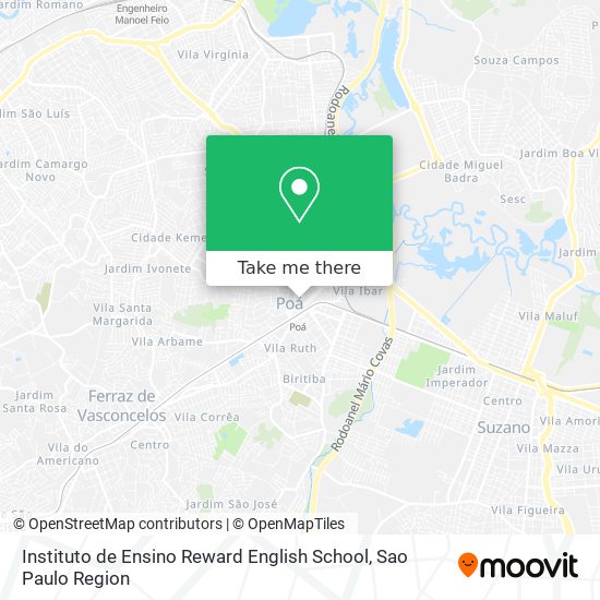 Mapa Instituto de Ensino Reward English School