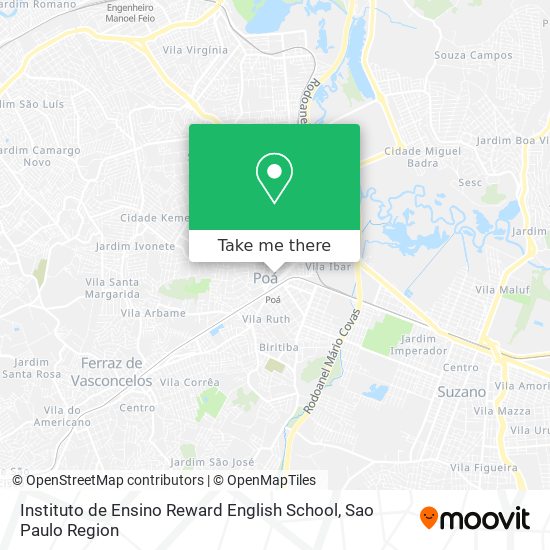 Instituto de Ensino Reward English School map