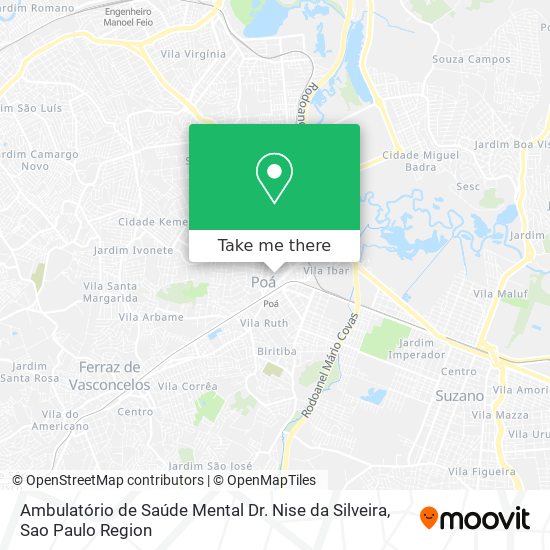 Mapa Ambulatório de Saúde Mental Dr. Nise da Silveira