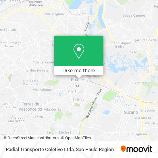 Mapa Radial Transporte Coletivo Ltda