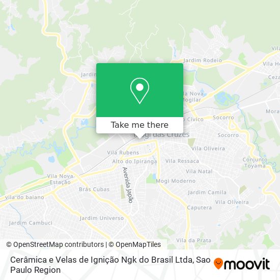 Cerâmica e Velas de Ignição Ngk do Brasil Ltda map