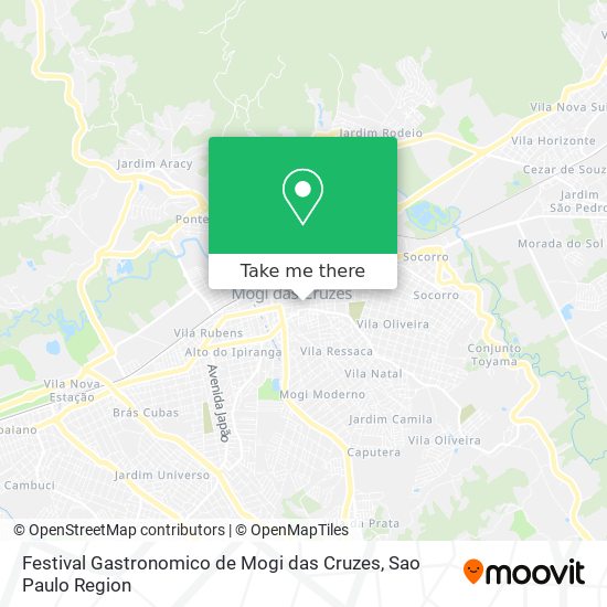 Festival Gastronomico de Mogi das Cruzes map