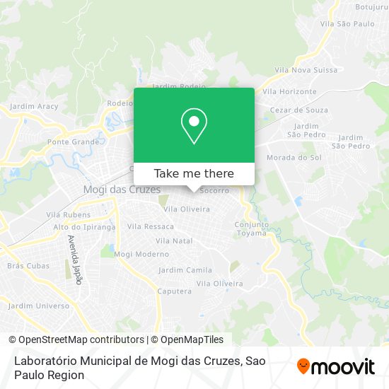 Mapa Laboratório Municipal de Mogi das Cruzes