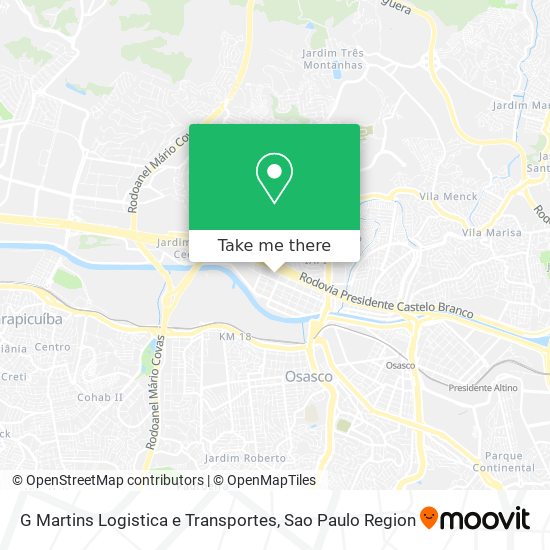 Mapa G Martins Logistica e Transportes