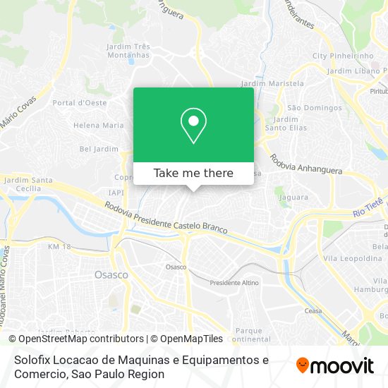 Solofix Locacao de Maquinas e Equipamentos e Comercio map