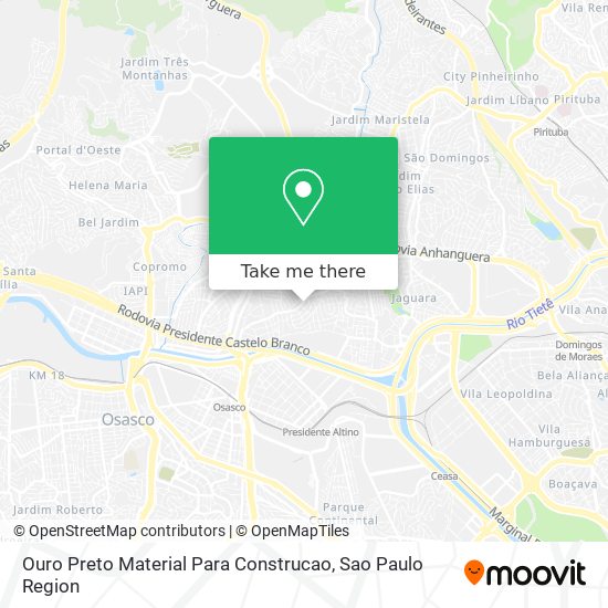 Mapa Ouro Preto Material Para Construcao