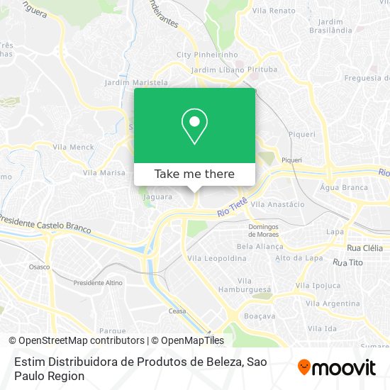 Mapa Estim Distribuidora de Produtos de Beleza