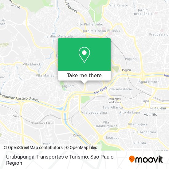 Mapa Urubupungá Transportes e Turismo