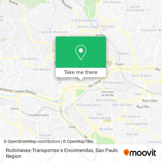Mapa Rodonaves-Transportes e Encomendas