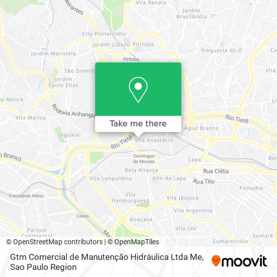 Gtm Comercial de Manutenção Hidráulica Ltda Me map