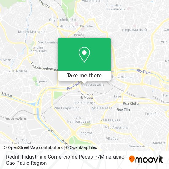 Mapa Redrill Industria e Comercio de Pecas P / Mineracao