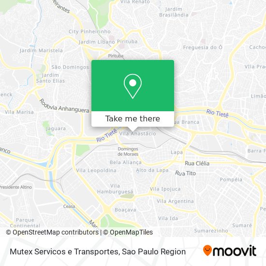 Mutex Servicos e Transportes map