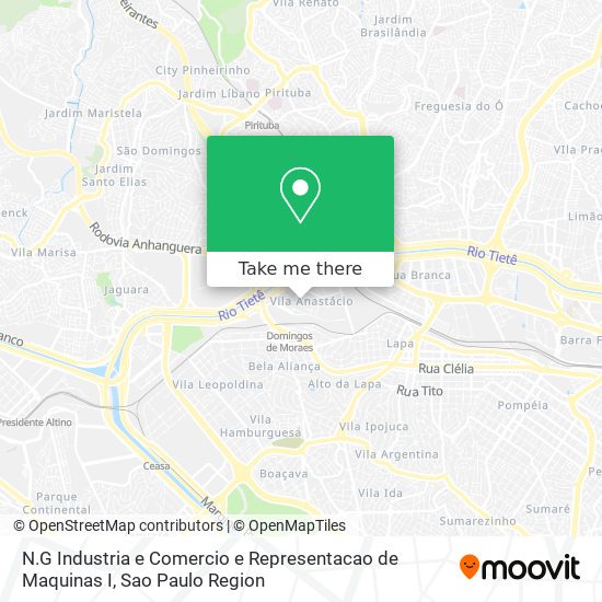 Mapa N.G Industria e Comercio e Representacao de Maquinas I