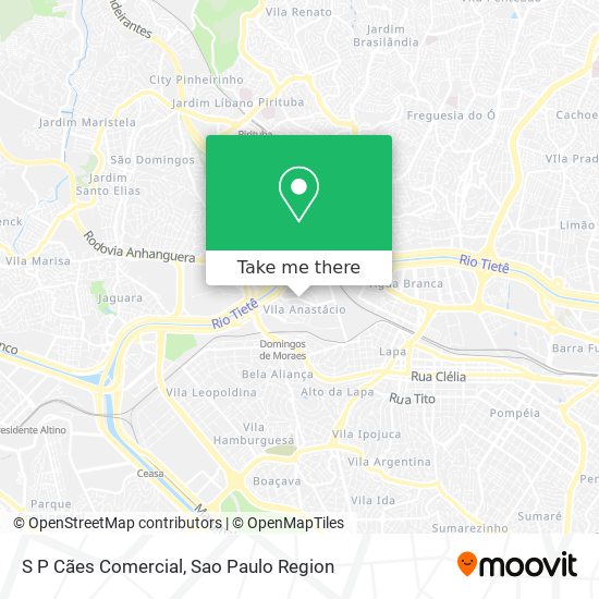 S P Cães Comercial map