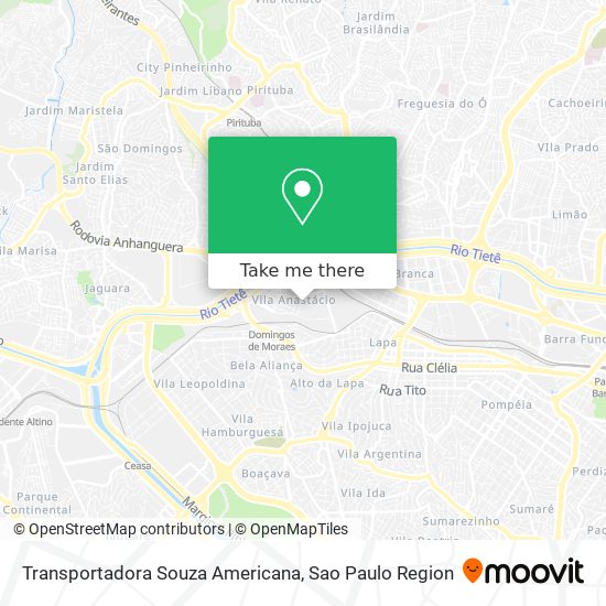 Transportadora Souza Americana map