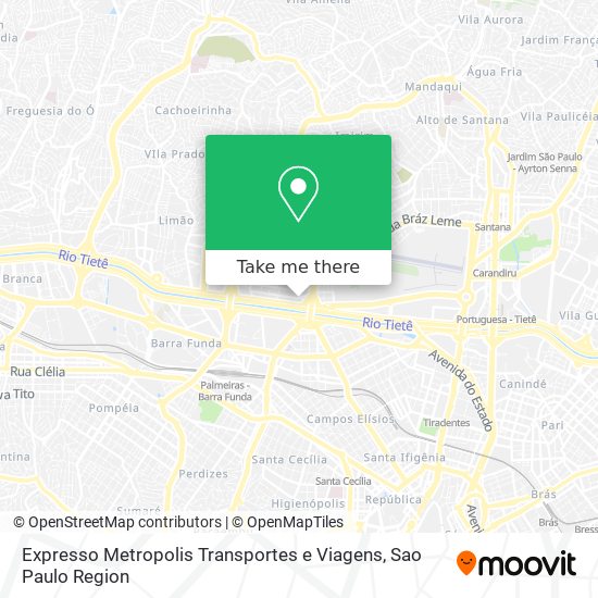 Expresso Metropolis Transportes e Viagens map