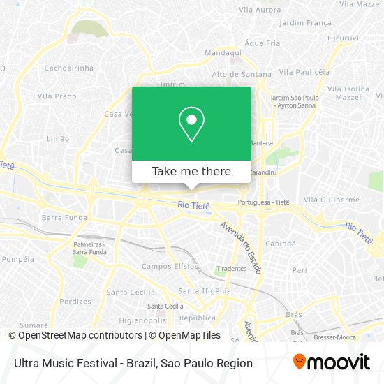 Ultra Music Festival - Brazil map