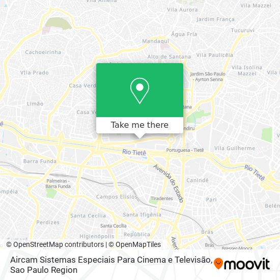 Mapa Aircam Sistemas Especiais Para Cinema e Televisão