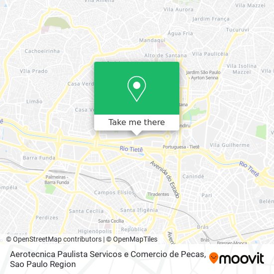 Aerotecnica Paulista Servicos e Comercio de Pecas map