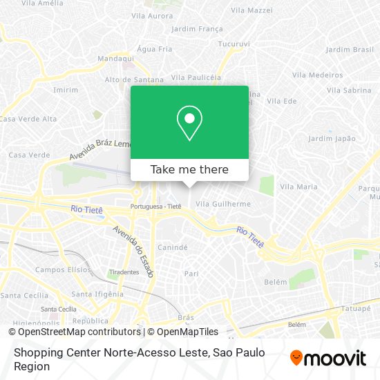 Mapa Shopping Center Norte-Acesso Leste