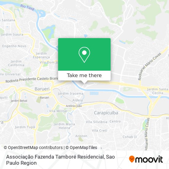 Associação Fazenda Tamboré Residencial map