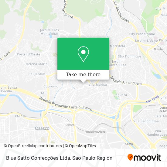 Blue Satto Confecções Ltda map