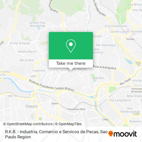 R.K.B. - Industria, Comercio e Servicos de Pecas map