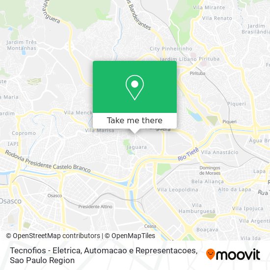 Mapa Tecnofios - Eletrica, Automacao e Representacoes