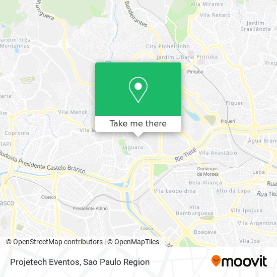 Projetech Eventos map