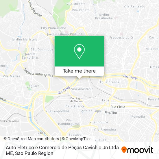 Auto Elétrico e Comércio de Peças Cavichio Jn Ltda ME map