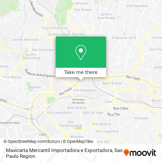 Maxicarta Mercantil Importadora e Exportadora map