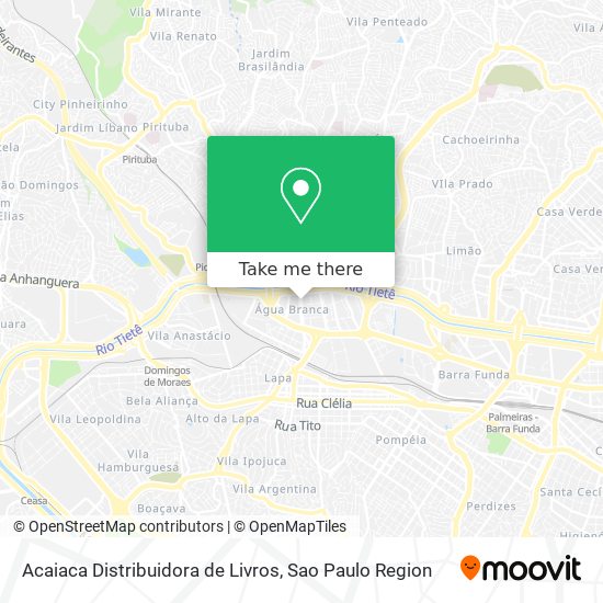 Acaiaca Distribuidora de Livros map