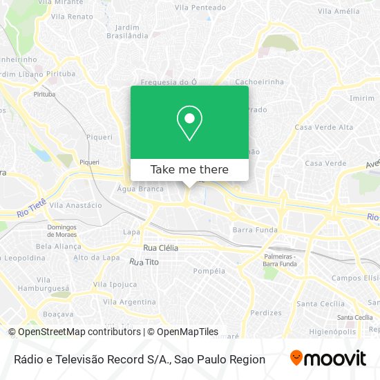 Rádio e Televisão Record S/A. map