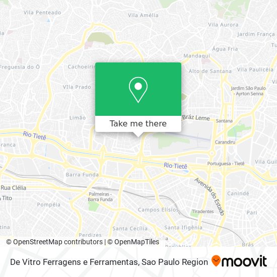 De Vitro Ferragens e Ferramentas map