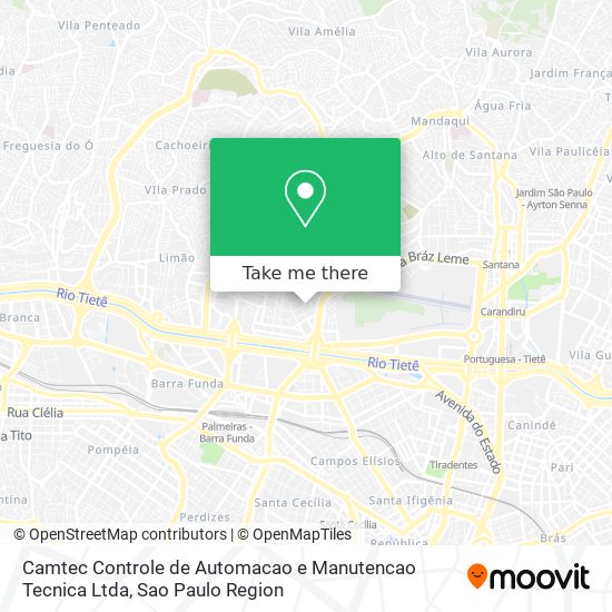 Mapa Camtec Controle de Automacao e Manutencao Tecnica Ltda