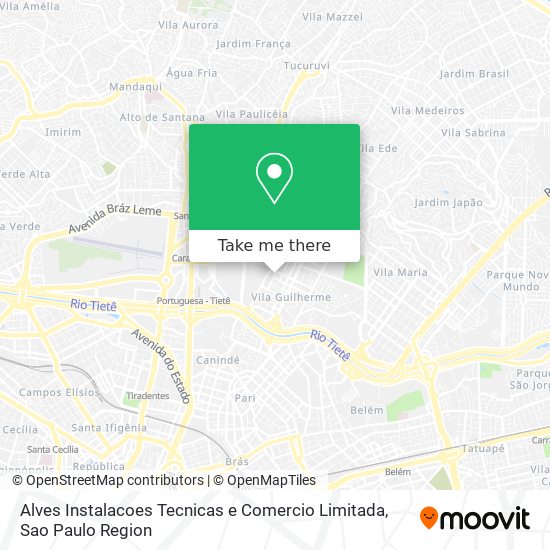 Alves Instalacoes Tecnicas e Comercio Limitada map