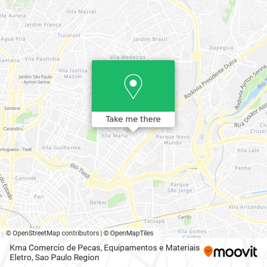 Mapa Kma Comercio de Pecas, Equipamentos e Materiais Eletro