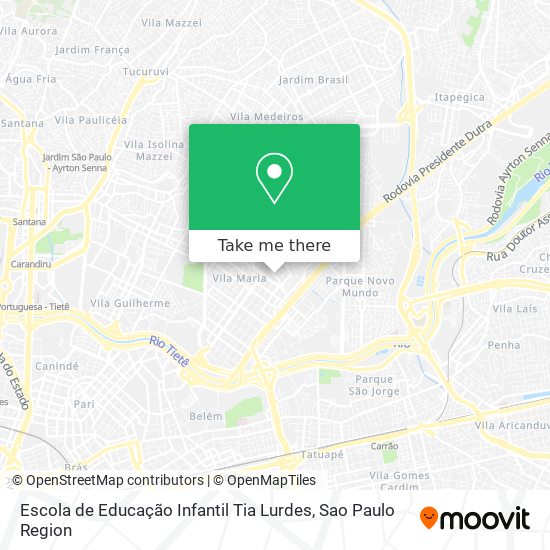 Mapa Escola de Educação Infantil Tia Lurdes