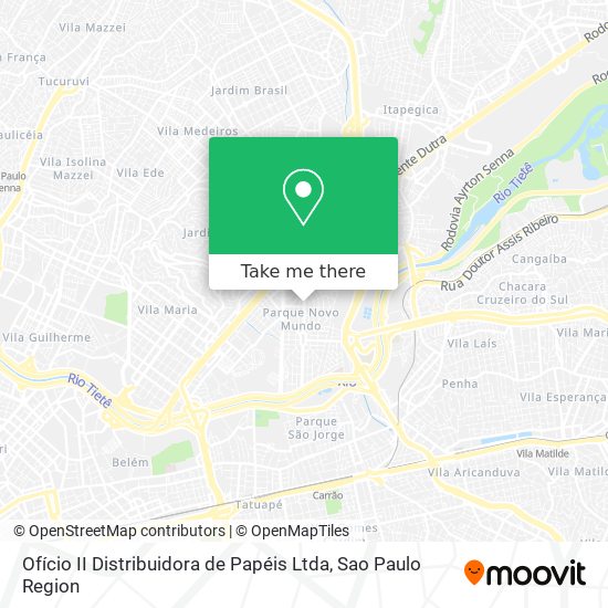 Ofício II Distribuidora de Papéis Ltda map