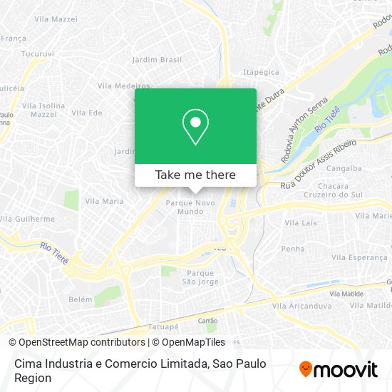 Cima Industria e Comercio Limitada map