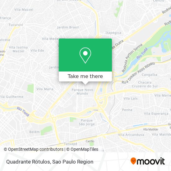 Quadrante Rótulos map