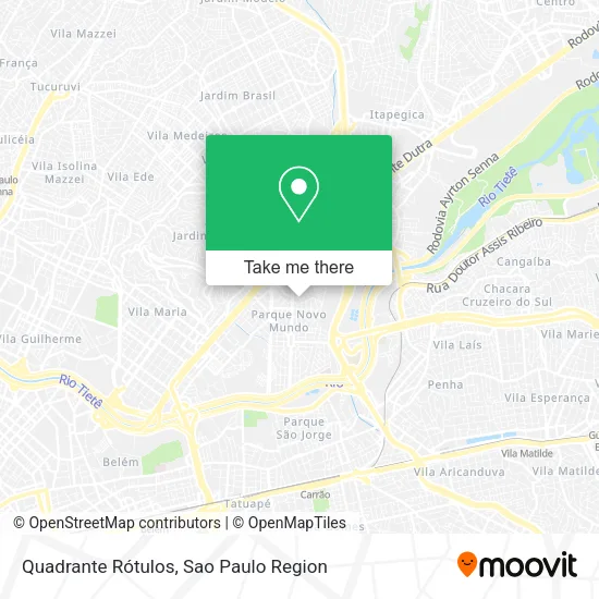 Quadrante Rótulos map
