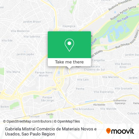 Mapa Gabriela Mistral Comércio de Materiais Novos e Usados